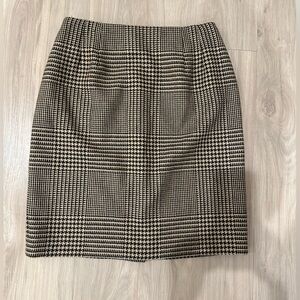 Vintage Talbots Brown Plaid Wool Mini Skirt
